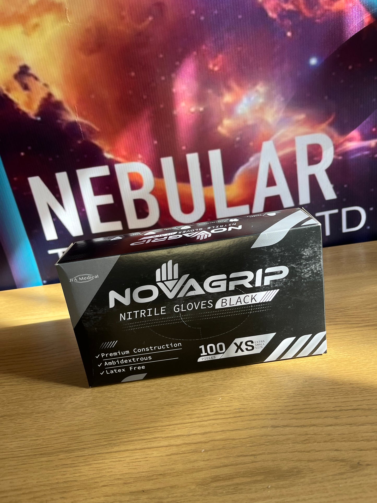 Nova grip black small nitrile Gloves
