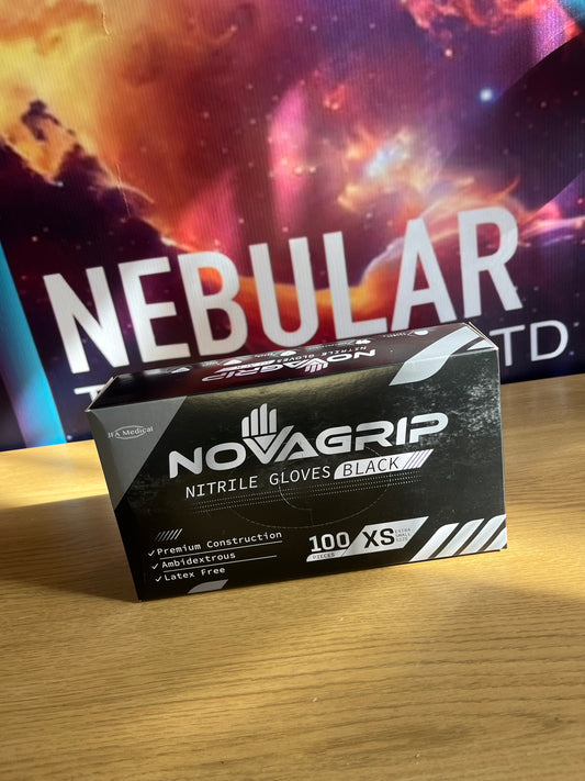 Nova grip black small nitrile Gloves