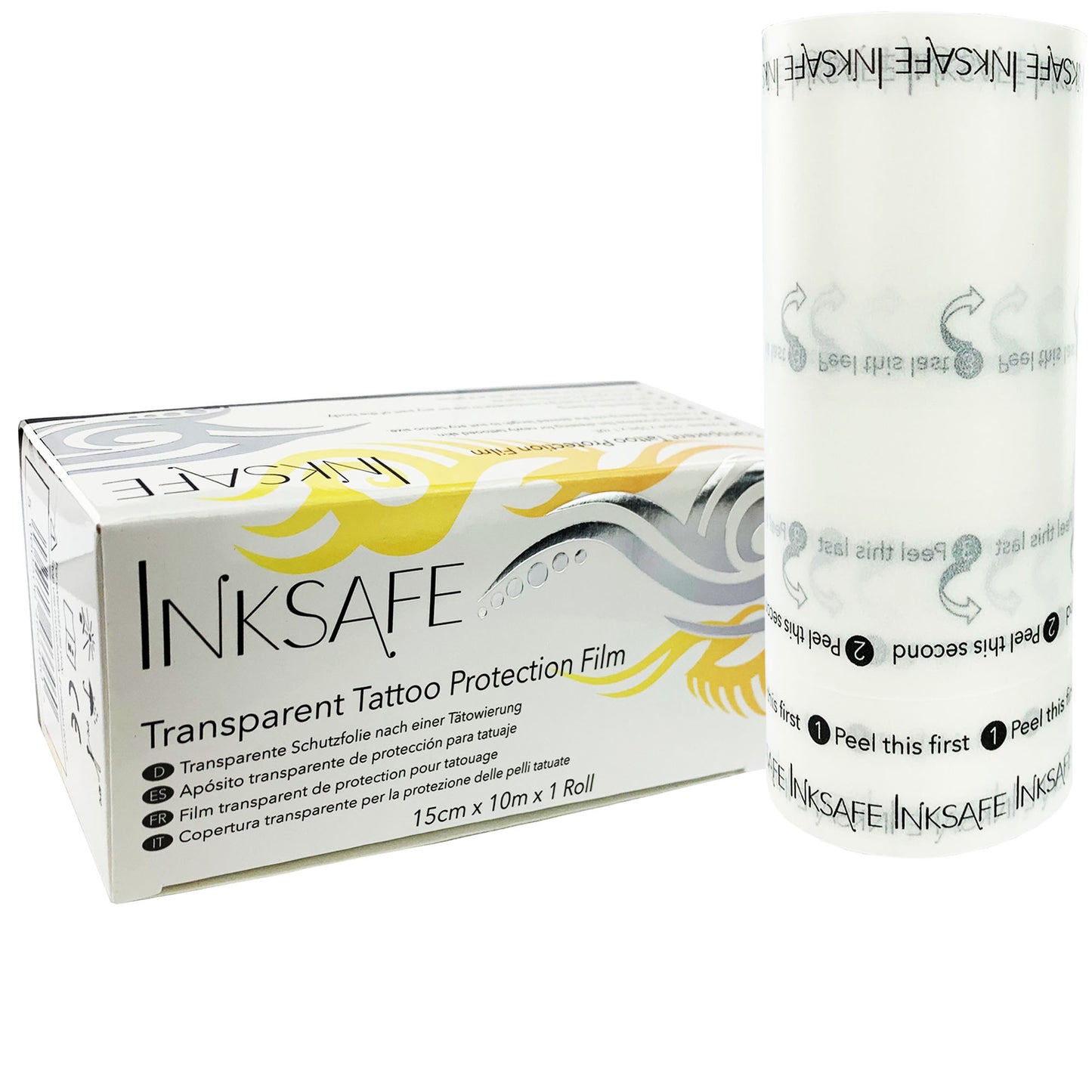 Inksafe Transparent Tattoo film roll 15cm x 10cm