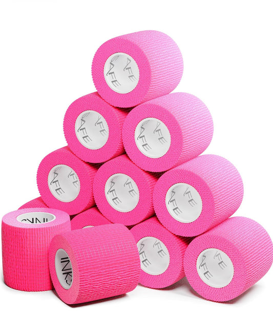 Pink Inksafe cohesive bandage grip tape