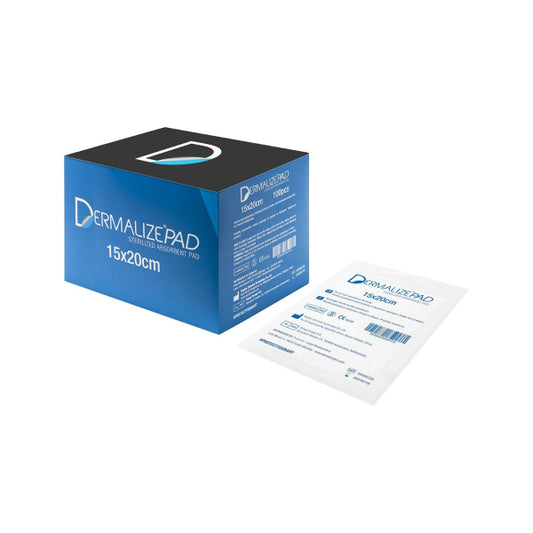 Dermalize Pad - Sterilised Absorbent Pads - Box of 100 15cm x 20cm- box of 100
